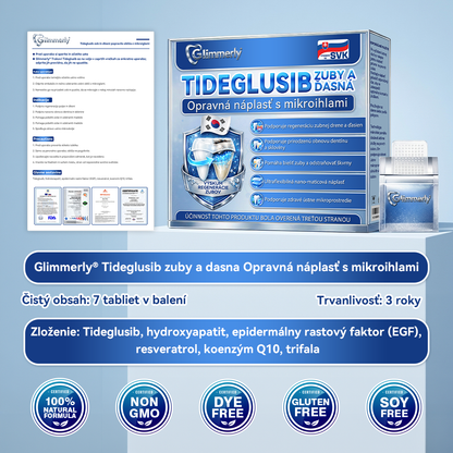 🦷𝐆𝐥𝐢𝐦𝐦𝐞𝐫𝐥𝐲® Tideglusib zuby a dasna Opravná náplasť s mikroihlami  | Pokročilé zubné pásiky s aktiváciou kmeňových buniek (obnova skloviny a dentínu • posilnenie ďasien • odstránenie zubného kameňa a zápachu • zastavenie citlivosti zubov)) 3.0